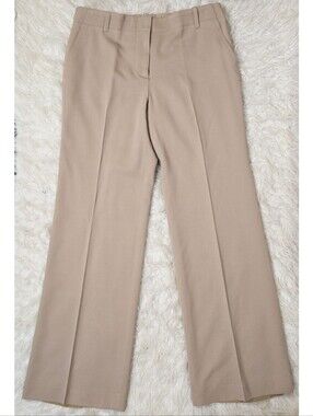 J Crew 100% Wool Pants Straight Leg Favorite Fit Classic Tan Quiet Luxury